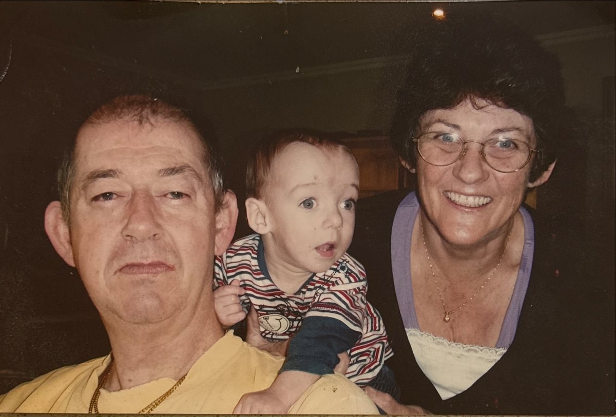 The same photograph before &mdash; faded, soft and yellowed